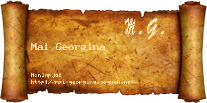 Mai Georgina névjegykártya